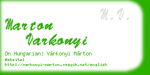 marton varkonyi business card